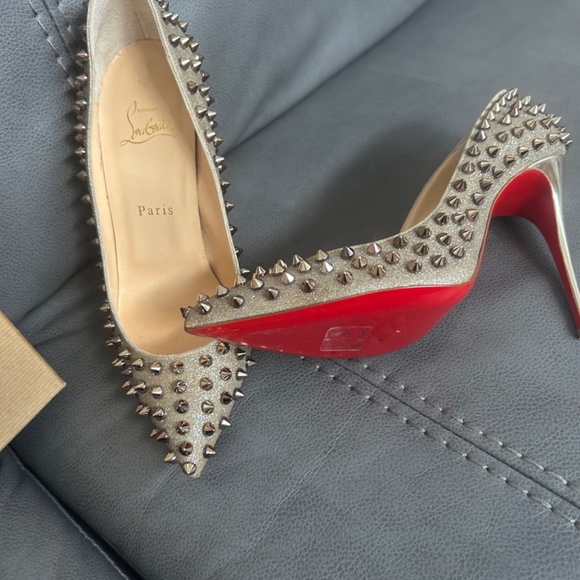 Christian Louboutin Gun Metal Heels - Picture 4 of 5